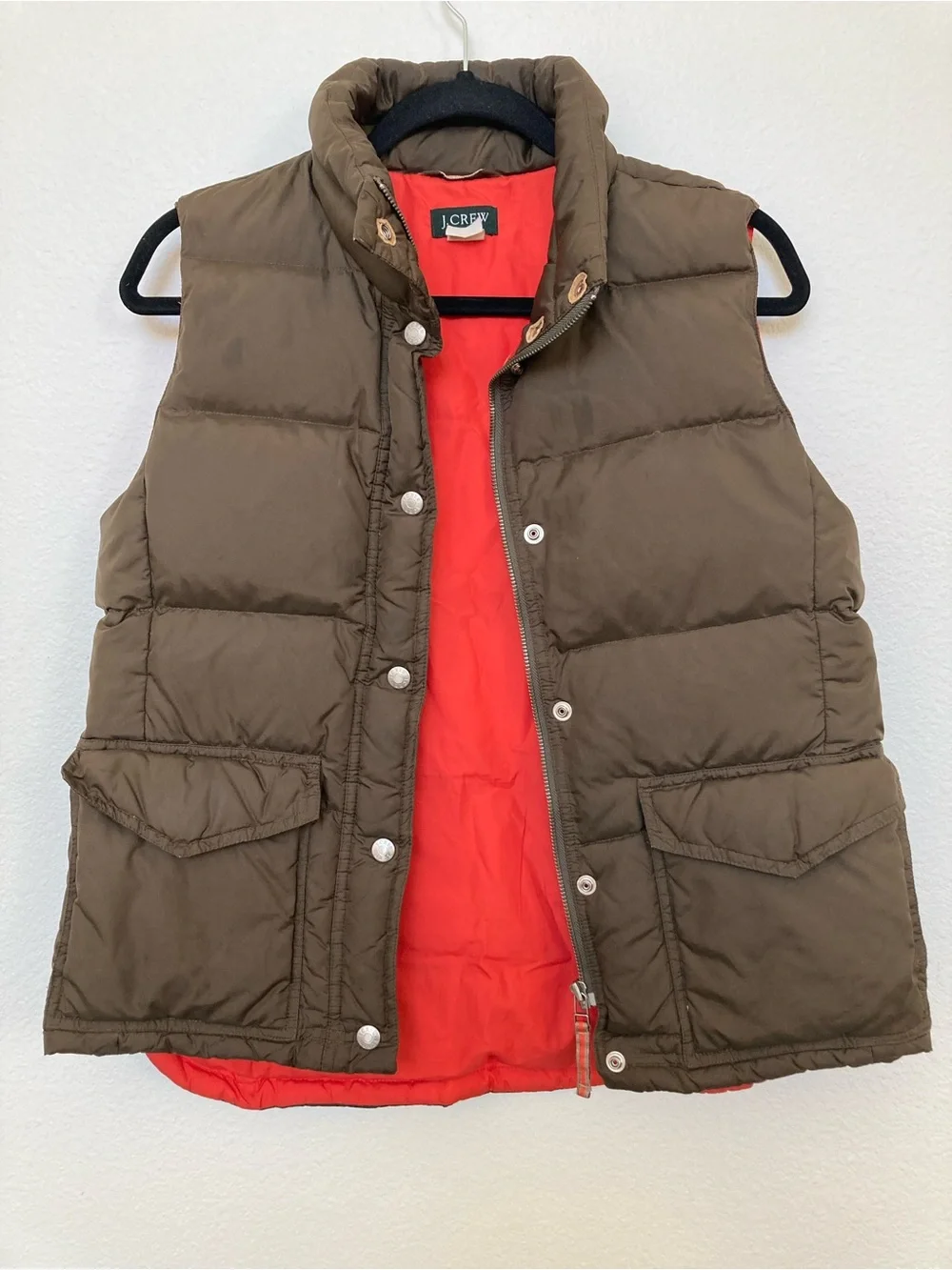 Vintage J. Crew Down Puffer Vest Jacket Y2K Size Small